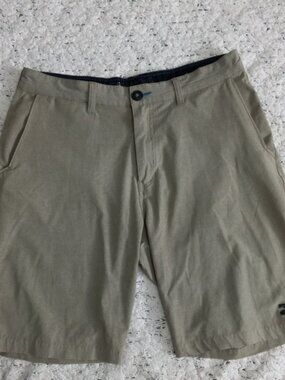 Billabong Men’s Khaki Flat-Front Shorts Size 31